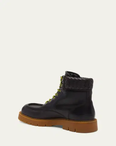 Bottega Veneta Men's Haddock Leather Lace-Up Boots | Thumbnail 5 Bottega Veneta Men's Haddock Leather Lace-Up Boots | Thumbnail 5