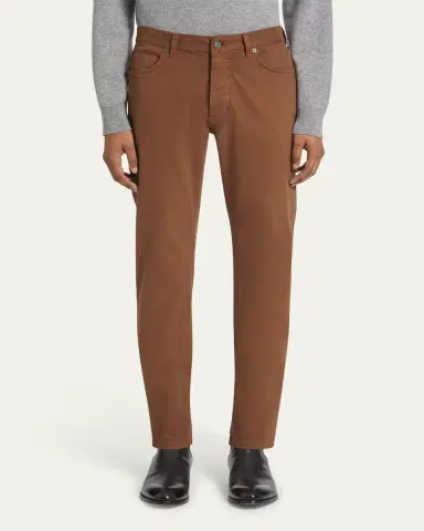 ZEGNA Men's City Fit Stretch Gabardine 5-Pocket Pants | Thumbnail 3 ZEGNA Men's City Fit Stretch Gabardine 5-Pocket Pants | Thumbnail 3