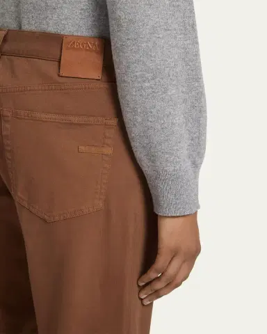 ZEGNA Men's City Fit Stretch Gabardine 5-Pocket Pants | Thumbnail 4 ZEGNA Men's City Fit Stretch Gabardine 5-Pocket Pants | Thumbnail 4