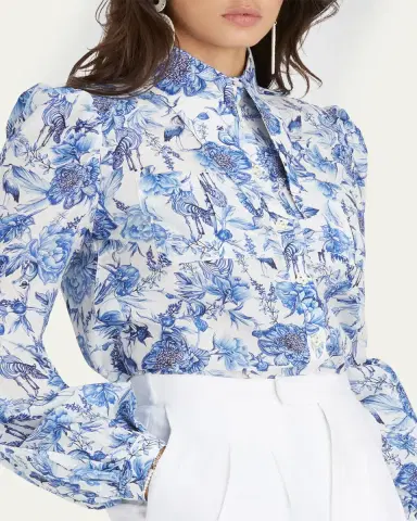 Aqua Blu Australia Azalea Sophia Button-Front Blouse | Thumbnail 2 Aqua Blu Australia Azalea Sophia Button-Front Blouse | Thumbnail 2