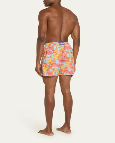 Vilebrequin Men's Tahiti Flower-Print Swim Shorts | Thumbnail 3 Vilebrequin Men's Tahiti Flower-Print Swim Shorts | Thumbnail 3
