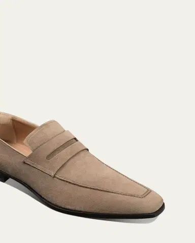 Berluti Men's Demesure Flex Suede Penny Loafers | Thumbnail 2 Berluti Men's Demesure Flex Suede Penny Loafers | Thumbnail 2