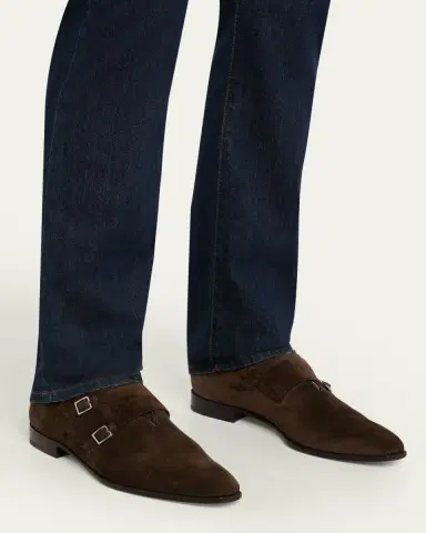 Berluti Men's Demsure Flex Suede Double-Monk Strap Loafers | Thumbnail 3 Berluti Men's Demsure Flex Suede Double-Monk Strap Loafers | Thumbnail 3