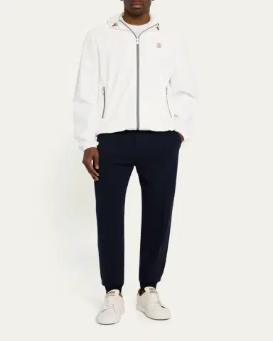 Brunello Cucinelli Men's Water-Resistant Full-Zip Jacket | Thumbnail 2 Brunello Cucinelli Men's Water-Resistant Full-Zip Jacket | Thumbnail 2