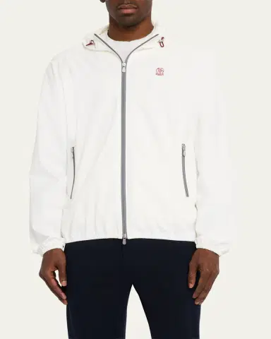 Brunello Cucinelli Men's Water-Resistant Full-Zip Jacket | Thumbnail 4 Brunello Cucinelli Men's Water-Resistant Full-Zip Jacket | Thumbnail 4