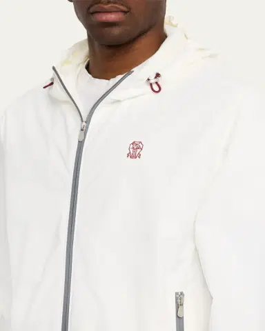 Brunello Cucinelli Men's Water-Resistant Full-Zip Jacket | Thumbnail 5 Brunello Cucinelli Men's Water-Resistant Full-Zip Jacket | Thumbnail 5