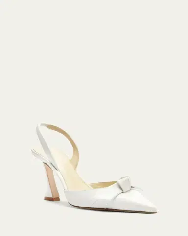 Alexandre Birman Clarita Bell Leather Bow Slingback Pumps | Thumbnail 2 Alexandre Birman Clarita Bell Leather Bow Slingback Pumps | Thumbnail 2