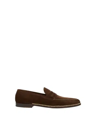 Bontoni Men's Fascinoso Suede Penny Loafers | Thumbnail 1 Bontoni Men's Fascinoso Suede Penny Loafers | Thumbnail 1
