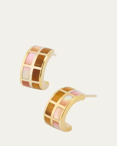 Jan Leslie Dash Rectangle Gemstone Huggie Earrings | Thumbnail 2 Jan Leslie Dash Rectangle Gemstone Huggie Earrings | Thumbnail 2