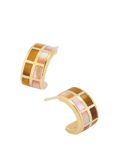 Jan Leslie Dash Rectangle Gemstone Huggie Earrings | Thumbnail 1 Jan Leslie Dash Rectangle Gemstone Huggie Earrings | Thumbnail 1