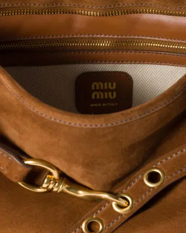 Miu Miu Aventure Large Suede Shoulder Bag | Thumbnail 4 Miu Miu Aventure Large Suede Shoulder Bag | Thumbnail 4