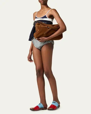 Miu Miu Aventure Large Suede Shoulder Bag | Thumbnail 5 Miu Miu Aventure Large Suede Shoulder Bag | Thumbnail 5