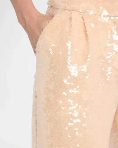 LaQuan Smith Sequin Pleated Wide-Leg Trousers | Thumbnail 4 LaQuan Smith Sequin Pleated Wide-Leg Trousers | Thumbnail 4