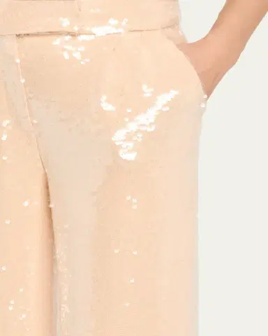 LaQuan Smith Sequin Pleated Wide-Leg Trousers | Thumbnail 9 LaQuan Smith Sequin Pleated Wide-Leg Trousers | Thumbnail 9