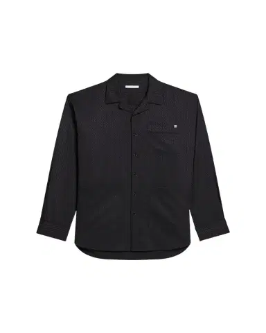 Helmut Lang Men's Oversized Satin Jacquard Pajama Shirt | Thumbnail 1 Helmut Lang Men's Oversized Satin Jacquard Pajama Shirt | Thumbnail 1
