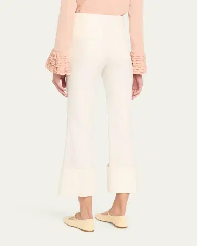 Valentino Garavani Crepe Kickflare Crop Trousers | Thumbnail 3 Valentino Garavani Crepe Kickflare Crop Trousers | Thumbnail 3