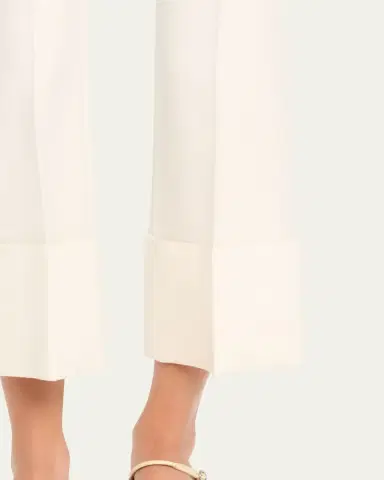 Valentino Garavani Crepe Kickflare Crop Trousers | Thumbnail 5 Valentino Garavani Crepe Kickflare Crop Trousers | Thumbnail 5
