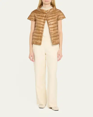 HERNO Greta Cap-Sleeve Ultralight Down Cape | Thumbnail 2 HERNO Greta Cap-Sleeve Ultralight Down Cape | Thumbnail 2