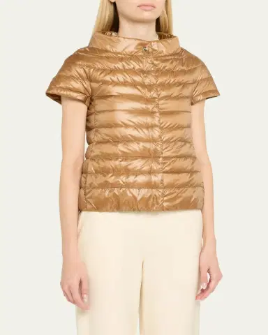 HERNO Greta Cap-Sleeve Ultralight Down Cape | Thumbnail 4 HERNO Greta Cap-Sleeve Ultralight Down Cape | Thumbnail 4