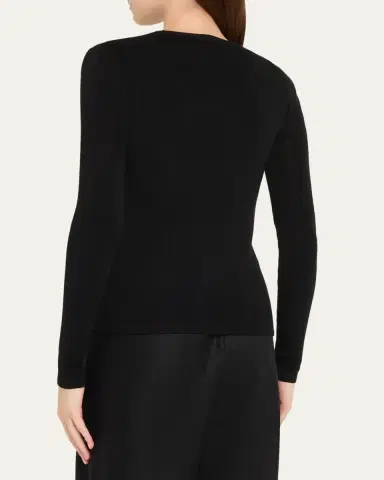Majestic Filatures Rib Knit Merino Wool-Silk Cardigan | Thumbnail 3 Majestic Filatures Rib Knit Merino Wool-Silk Cardigan | Thumbnail 3