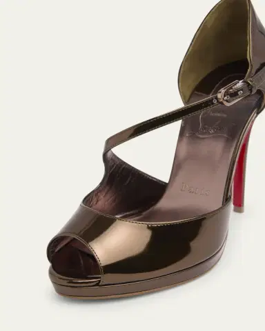 Christian Louboutin 120mm Miss Zigou Metallic Leather Red Sole Sandals | Thumbnail 3 Christian Louboutin 120mm Miss Zigou Metallic Leather Red Sole Sandals | Thumbnail 3