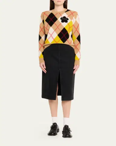 Marc Jacobs Preppy Daisy Argyle Crewneck Sweater | Thumbnail 2 Marc Jacobs Preppy Daisy Argyle Crewneck Sweater | Thumbnail 2