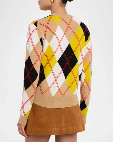 Marc Jacobs Preppy Daisy Argyle Crewneck Sweater | Thumbnail 7 Marc Jacobs Preppy Daisy Argyle Crewneck Sweater | Thumbnail 7