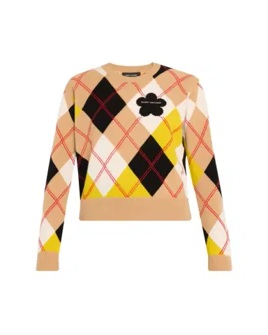 Marc Jacobs Preppy Daisy Argyle Crewneck Sweater | Thumbnail 1 Marc Jacobs Preppy Daisy Argyle Crewneck Sweater | Thumbnail 1