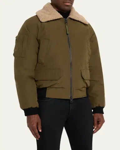 Canada Goose Men's Chilliwack Fleece-Collar Down Bomber Jacket | Thumbnail 4 Canada Goose Men's Chilliwack Fleece-Collar Down Bomber Jacket | Thumbnail 4