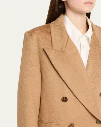 Heirlome Lilli Brushed Camel Double-Breasted Long Coat | Thumbnail 5 Heirlome Lilli Brushed Camel Double-Breasted Long Coat | Thumbnail 5