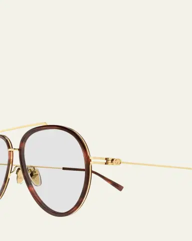 Gucci 56mm Injected Acetate & Metal Aviator Sunglasses | Thumbnail 3 Gucci 56mm Injected Acetate & Metal Aviator Sunglasses | Thumbnail 3