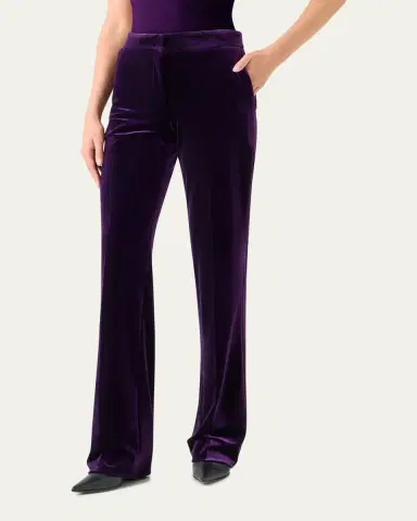 Akris Carl Velvet Straight-Leg Pants | Thumbnail 4 Akris Carl Velvet Straight-Leg Pants | Thumbnail 4