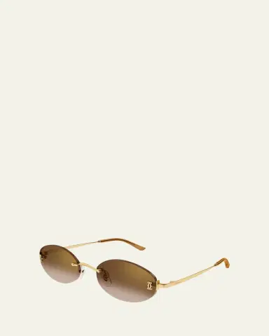 Cartier Signature C de 55mm Oval Sunglasses | Thumbnail 2 Cartier Signature C de 55mm Oval Sunglasses | Thumbnail 2
