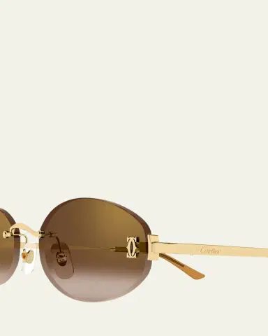 Cartier Signature C de 55mm Oval Sunglasses | Thumbnail 3 Cartier Signature C de 55mm Oval Sunglasses | Thumbnail 3