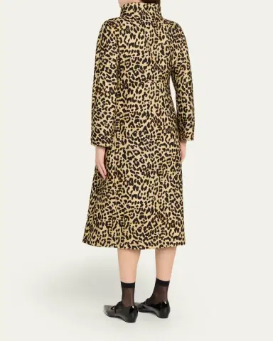 Valentino Garavani Leopard-Print Wool Double-Breasted Long Coat | Thumbnail 7 Valentino Garavani Leopard-Print Wool Double-Breasted Long Coat | Thumbnail 7