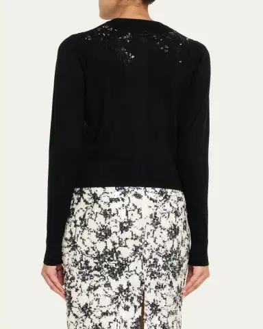 PRABAL GURUNG Sequin Floral-Embroidered Cardigan | Thumbnail 3 PRABAL GURUNG Sequin Floral-Embroidered Cardigan | Thumbnail 3