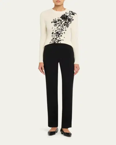 Prabal Gurung Sequin Floral-Embroidered Rib Knit Shirt | Thumbnail 2 Prabal Gurung Sequin Floral-Embroidered Rib Knit Shirt | Thumbnail 2