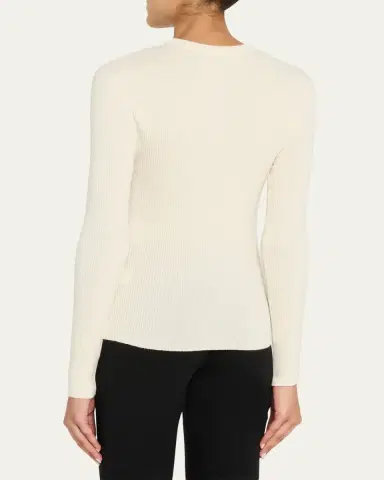 Prabal Gurung Sequin Floral-Embroidered Rib Knit Shirt | Thumbnail 3 Prabal Gurung Sequin Floral-Embroidered Rib Knit Shirt | Thumbnail 3