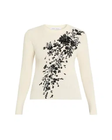 Prabal Gurung Sequin Floral-Embroidered Rib Knit Shirt | Thumbnail 1 Prabal Gurung Sequin Floral-Embroidered Rib Knit Shirt | Thumbnail 1