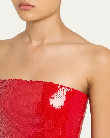 Sergio Hudson Strapless Sequined Gown | Thumbnail 2 Sergio Hudson Strapless Sequined Gown | Thumbnail 2