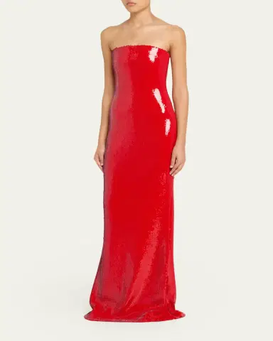Sergio Hudson Strapless Sequined Gown | Thumbnail 5 Sergio Hudson Strapless Sequined Gown | Thumbnail 5