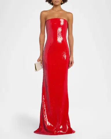 Sergio Hudson Strapless Sequined Gown | Thumbnail 6 Sergio Hudson Strapless Sequined Gown | Thumbnail 6