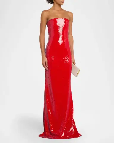 Sergio Hudson Strapless Sequined Gown | Thumbnail 8 Sergio Hudson Strapless Sequined Gown | Thumbnail 8