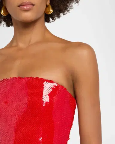 Sergio Hudson Strapless Sequined Gown | Thumbnail 9 Sergio Hudson Strapless Sequined Gown | Thumbnail 9