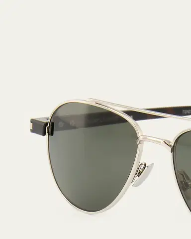 Saint Laurent Men's Sl 843-002 Double-Bridge Aviator Sunglasses | Thumbnail 4 Saint Laurent Men's Sl 843-002 Double-Bridge Aviator Sunglasses | Thumbnail 4