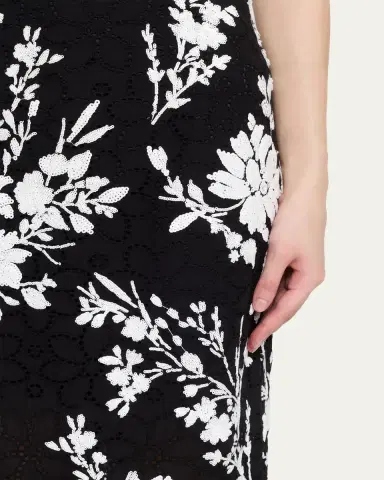 Prabal Gurung Sequin Floral Embroidered Eyelet Maxi Skirt | Thumbnail 5 Prabal Gurung Sequin Floral Embroidered Eyelet Maxi Skirt | Thumbnail 5