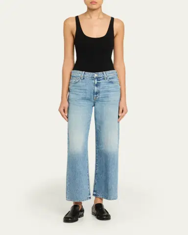 MOTHER The Dodger Flood Jeans with Embroidered Pockets | Thumbnail 3 MOTHER The Dodger Flood Jeans with Embroidered Pockets | Thumbnail 3