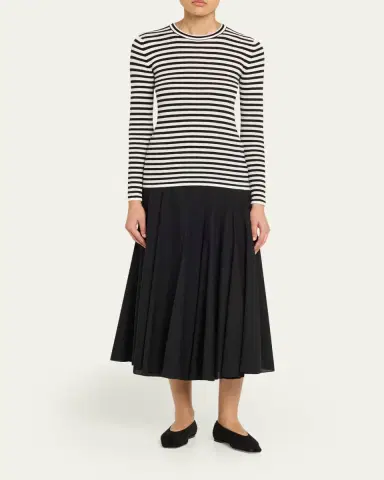 Lisa Yang Vivian Striped Long-Sleeve Cashmere T-Shirt | Thumbnail 2 Lisa Yang Vivian Striped Long-Sleeve Cashmere T-Shirt | Thumbnail 2