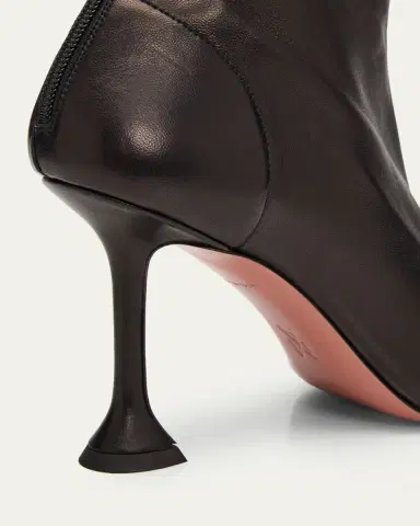 Amina Muaddi 95mm Iris Leather Booties | Thumbnail 5 Amina Muaddi 95mm Iris Leather Booties | Thumbnail 5