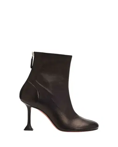 Amina Muaddi 95mm Iris Leather Booties | Thumbnail 1 Amina Muaddi 95mm Iris Leather Booties | Thumbnail 1
